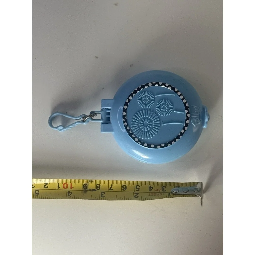 Polly Pocket Vintage Blue 2004 Compact Chicks Mirror Clip On
